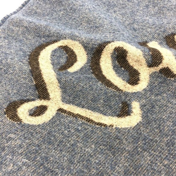 LOUIS VUITTON logo Cushion Cover cushion Wool / Cashmere Navy - Picture 6 of 16